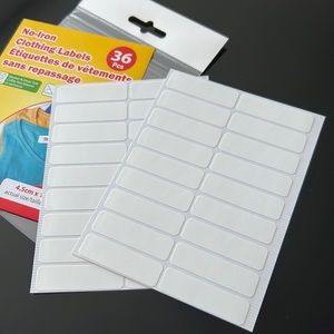 No-Iron Clothing Labels Étiquettes vêtements sans repassage 4.5X1.2 cm